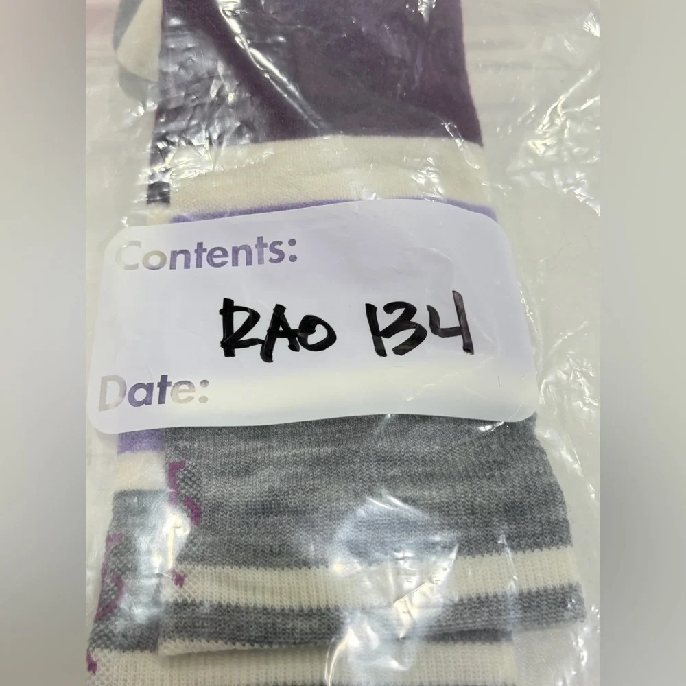 Smartwool Women's Large Snowboard OTC Socks Targeted Cushion White Purple NWT